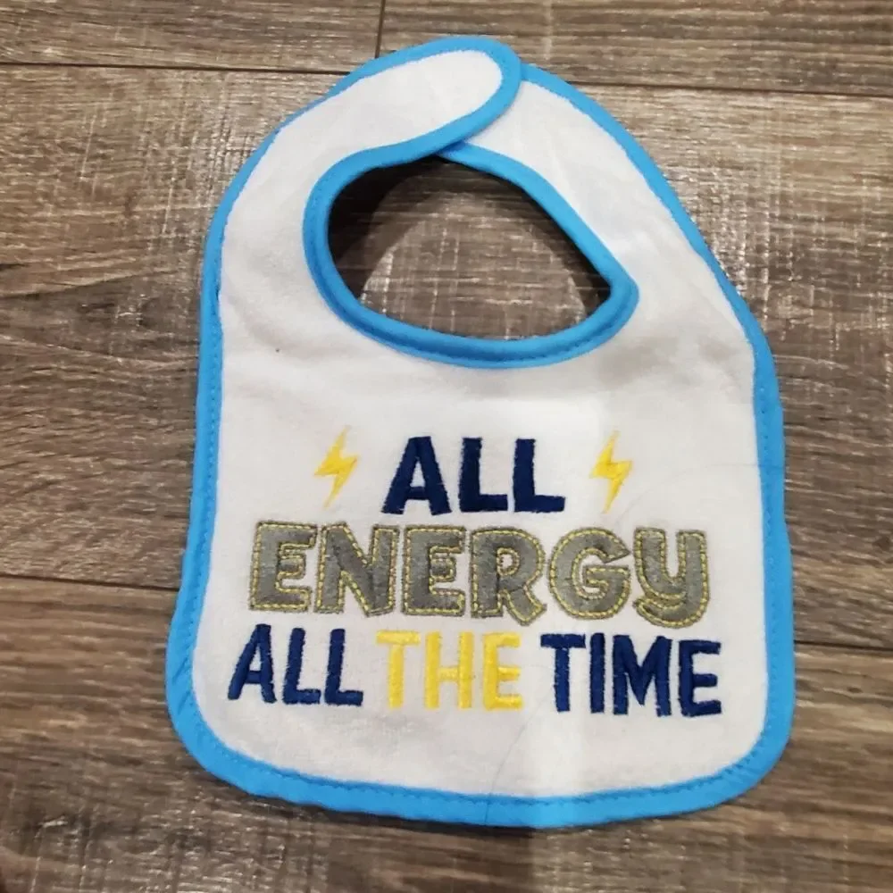 Baby Bib Set One Size 6 Pieces Blue, Yellow, White and Etc.